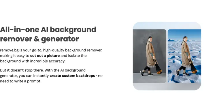 remove.bg: AI background generator
