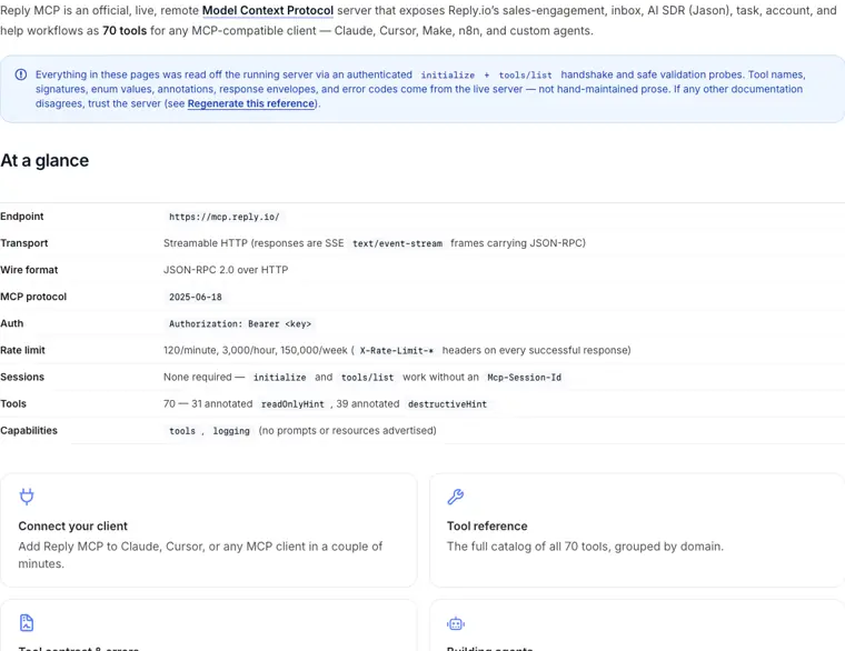 Reply.io: Model Context Protocol server
