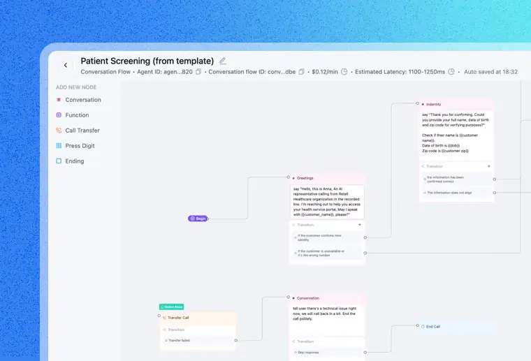 Retell AI: Visual call flow builder