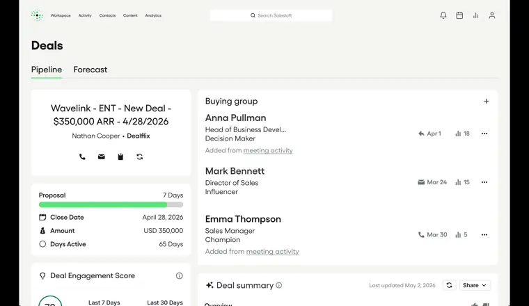 Salesloft: Deals