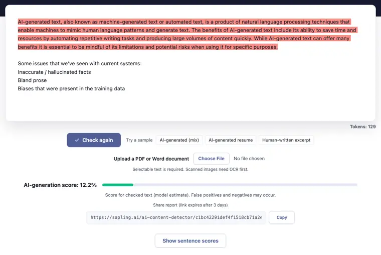 Sapling: Document upload checks
