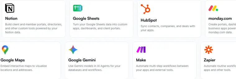 Softr: External data source connectors