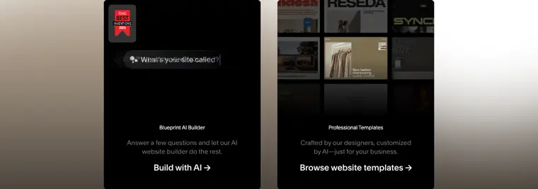 Squarespace: Blueprint AI builder