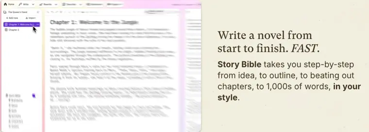 Sudowrite: Story Bible