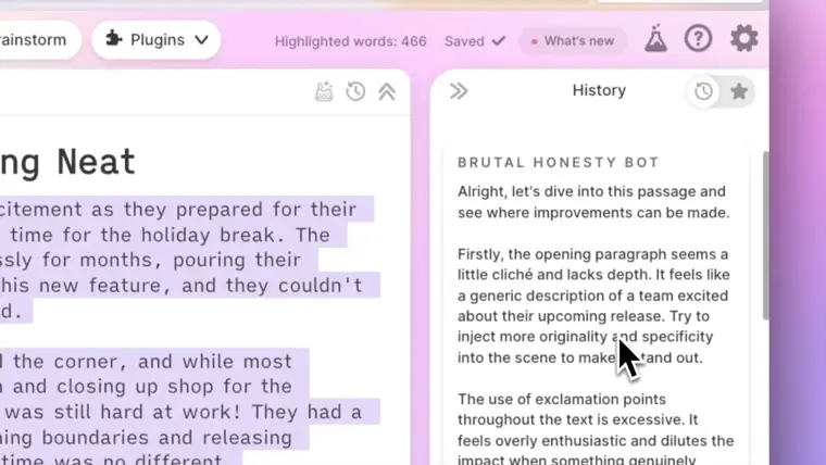 Sudowrite: Plugins
