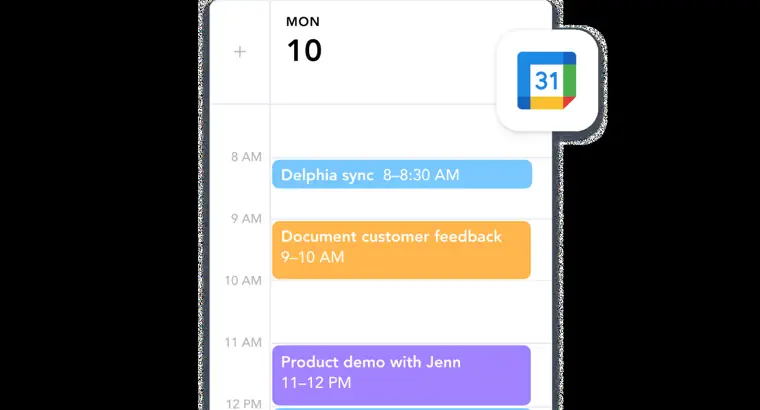 Sunsama: Calendar timeboxing
