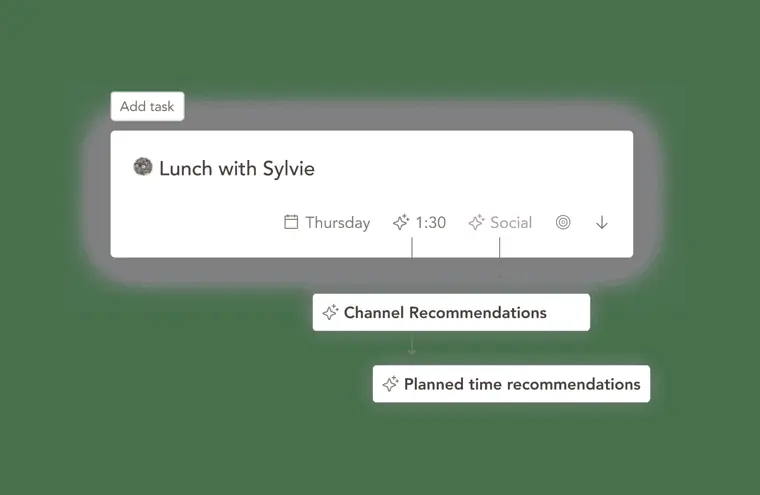 Sunsama: Automated time estimates