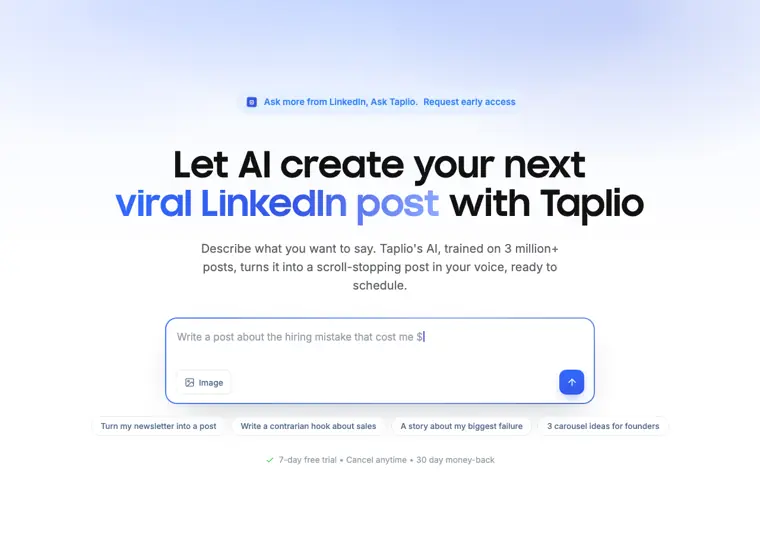 Taplio: AI post generator