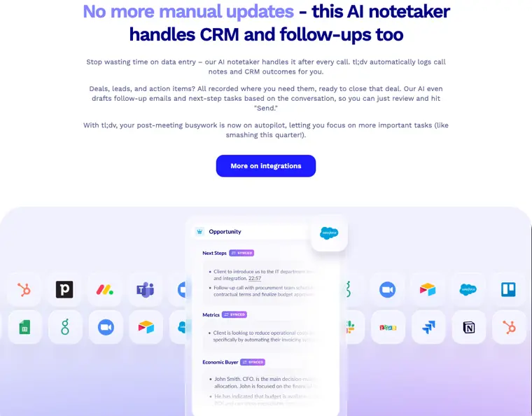 tl;dv: CRM and follow up automation