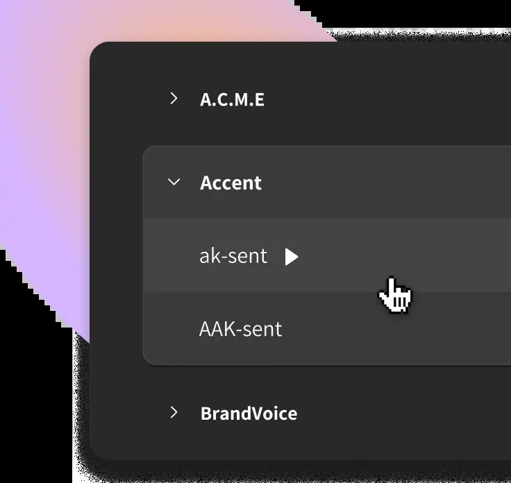 WellSaid: Custom phonetic library