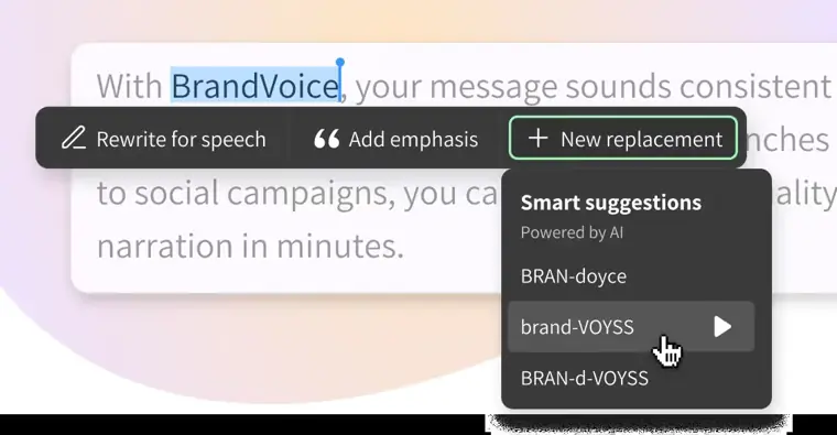 WellSaid: Smart toolbar