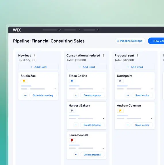 Wix: Lead management pipeline