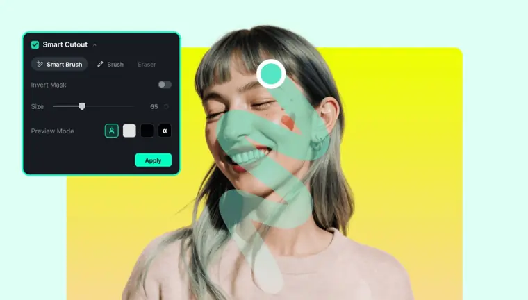 Wondershare Filmora: AI smart cutout