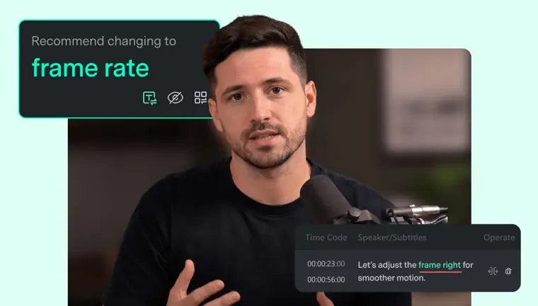 Wondershare Filmora: AI speech to text