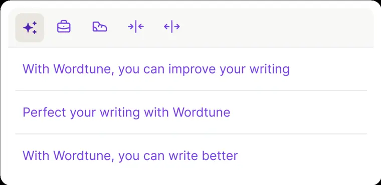 Wordtune: Rewrites and paraphrasing